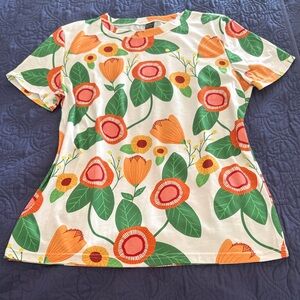 Emery Rose Floral Print Women's Top M
